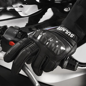 Unisex Sheepskin Full-Finger Motorcycle Gloves