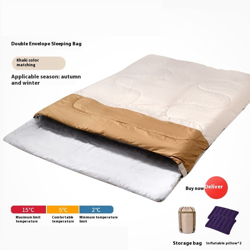 Thickened Double Outdoor Camping Sleeping Bag