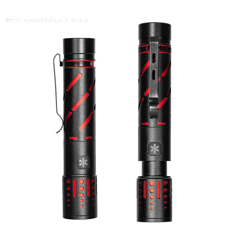 Rechargeable LED Zoom Long-Range Flashlight