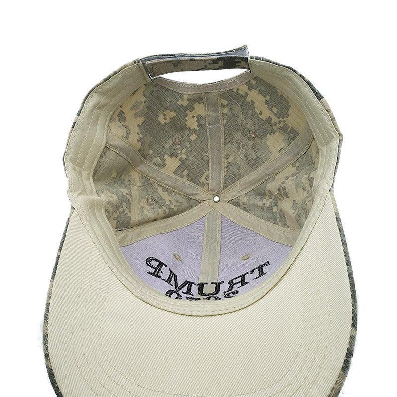 Embroidered Cotton Camouflage Baseball Cap Adjustable Outdoor Hat