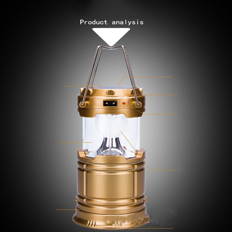 Solar Charging Telescopic Outdoor Camping Lantern