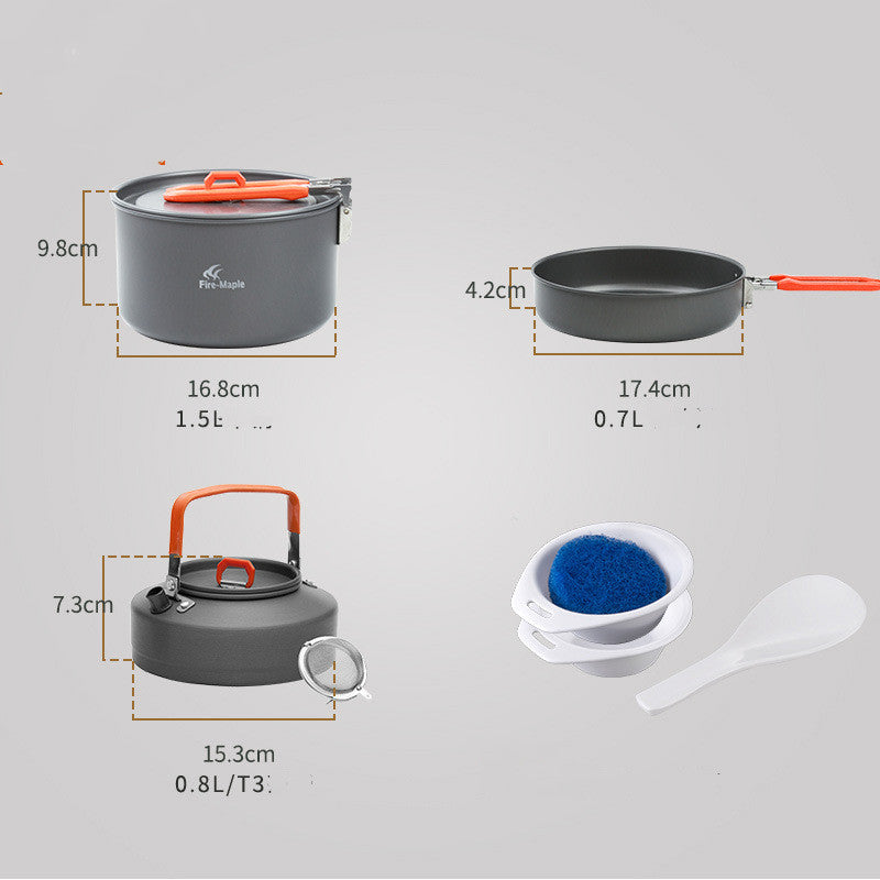 Fire Maple Feast 2-Person Portable Camping Cookware Set