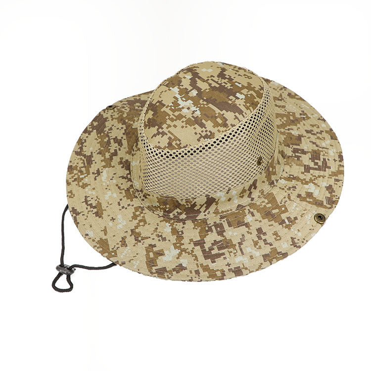 Outdoor Digital Camouflage Wide Brim Fisherman Sun Hat