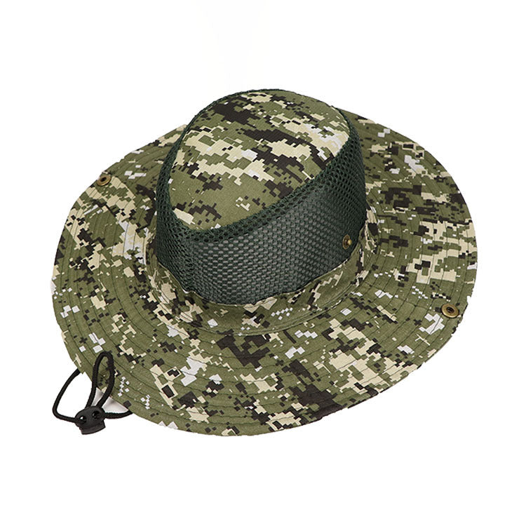 Outdoor Digital Camouflage Wide Brim Fisherman Sun Hat