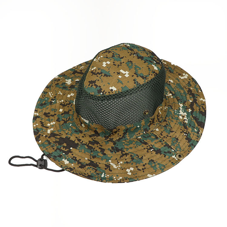 Outdoor Digital Camouflage Wide Brim Fisherman Sun Hat