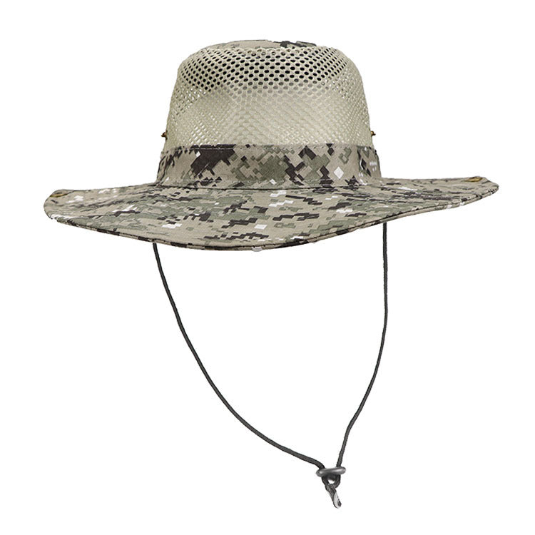 Outdoor Digital Camouflage Wide Brim Fisherman Sun Hat
