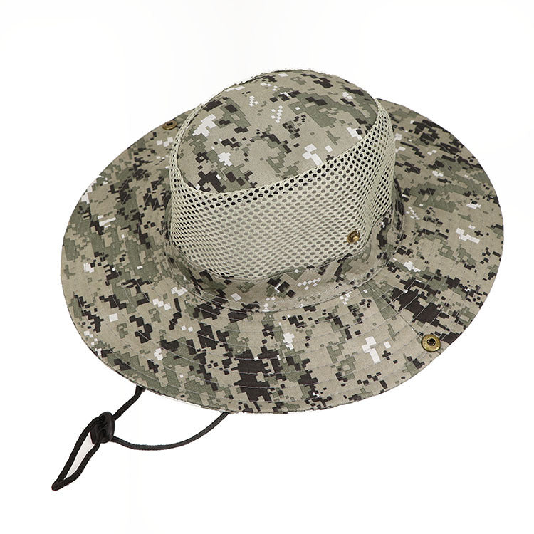 Outdoor Digital Camouflage Wide Brim Fisherman Sun Hat