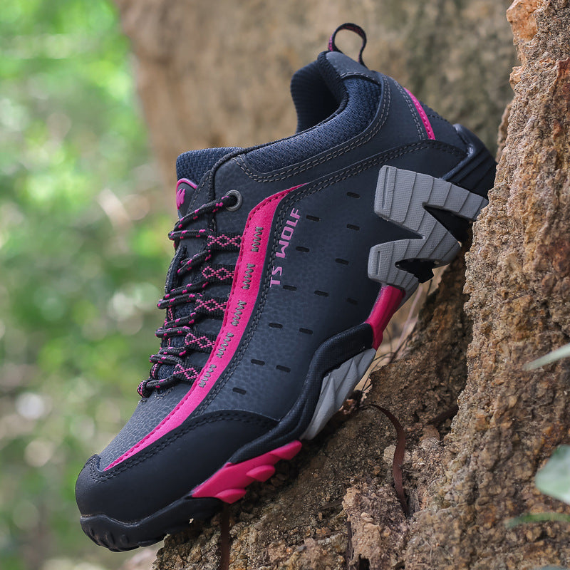 Unisex Outdoor Leather Non-Slip Hiking Shoes
