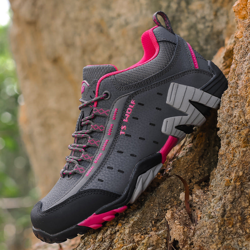 Unisex Outdoor Leather Non-Slip Hiking Shoes