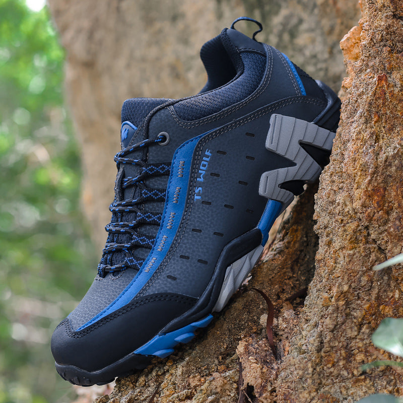 Unisex Outdoor Leather Non-Slip Hiking Shoes