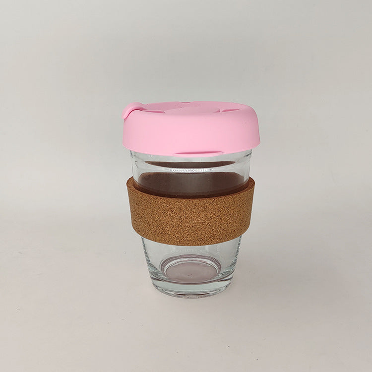 High Borosilicate Glass Coffee Cup Silicone Handle Drinkware