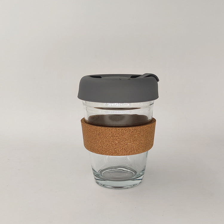High Borosilicate Glass Coffee Cup Silicone Handle Drinkware