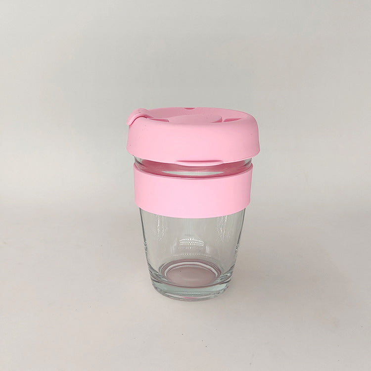 High Borosilicate Glass Coffee Cup Silicone Handle Drinkware