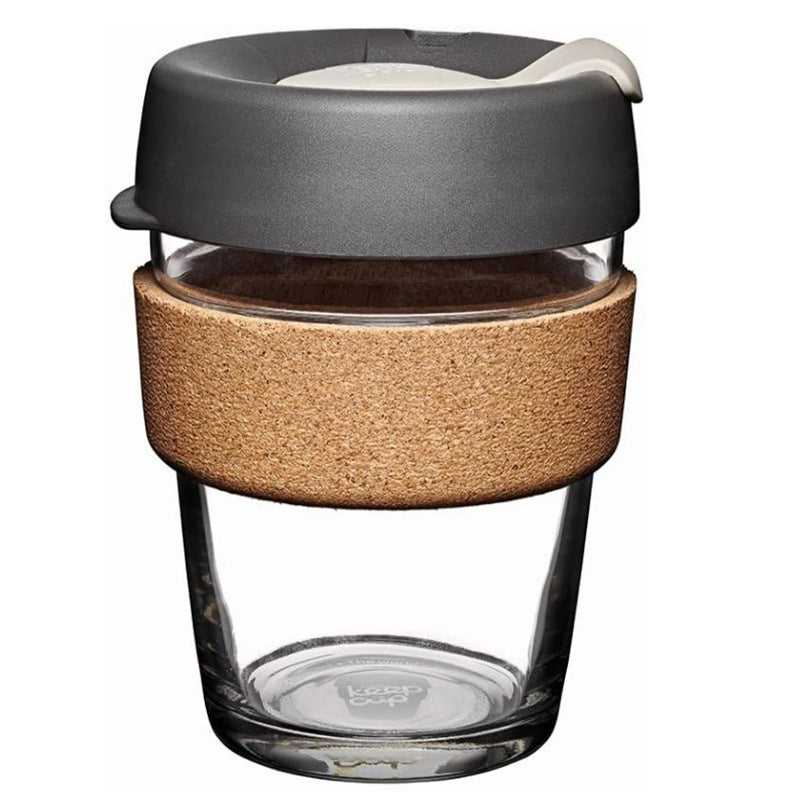 High Borosilicate Glass Coffee Cup Silicone Handle Drinkware