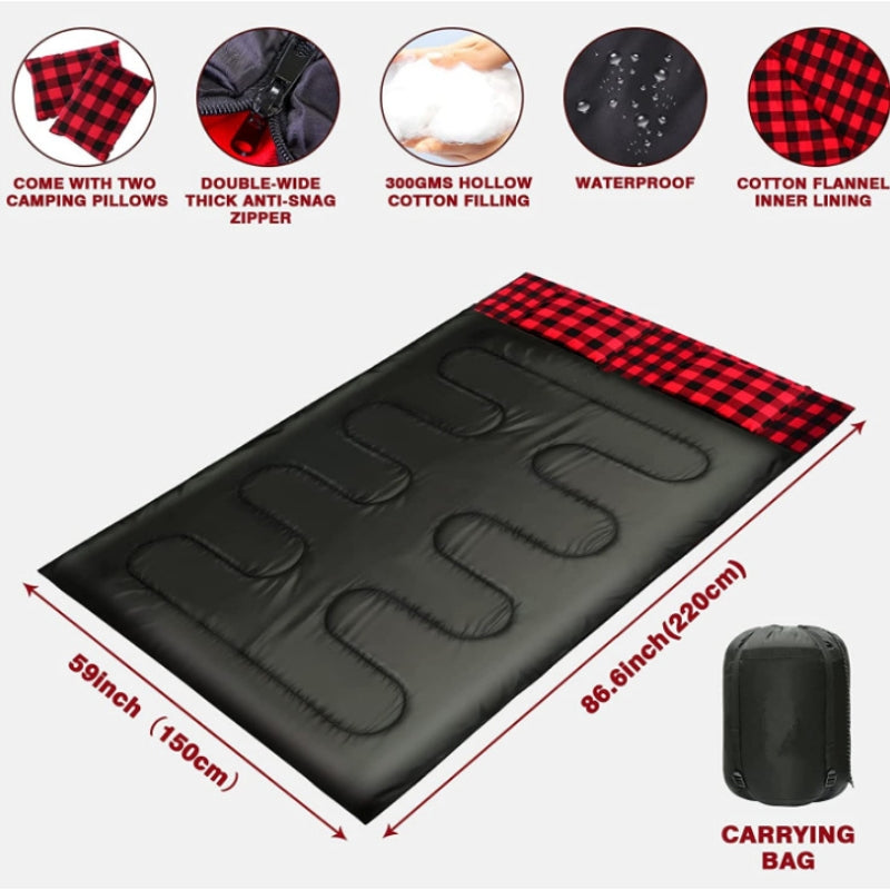 Thickened Flannel Outdoor Camping Sleeping Bag
