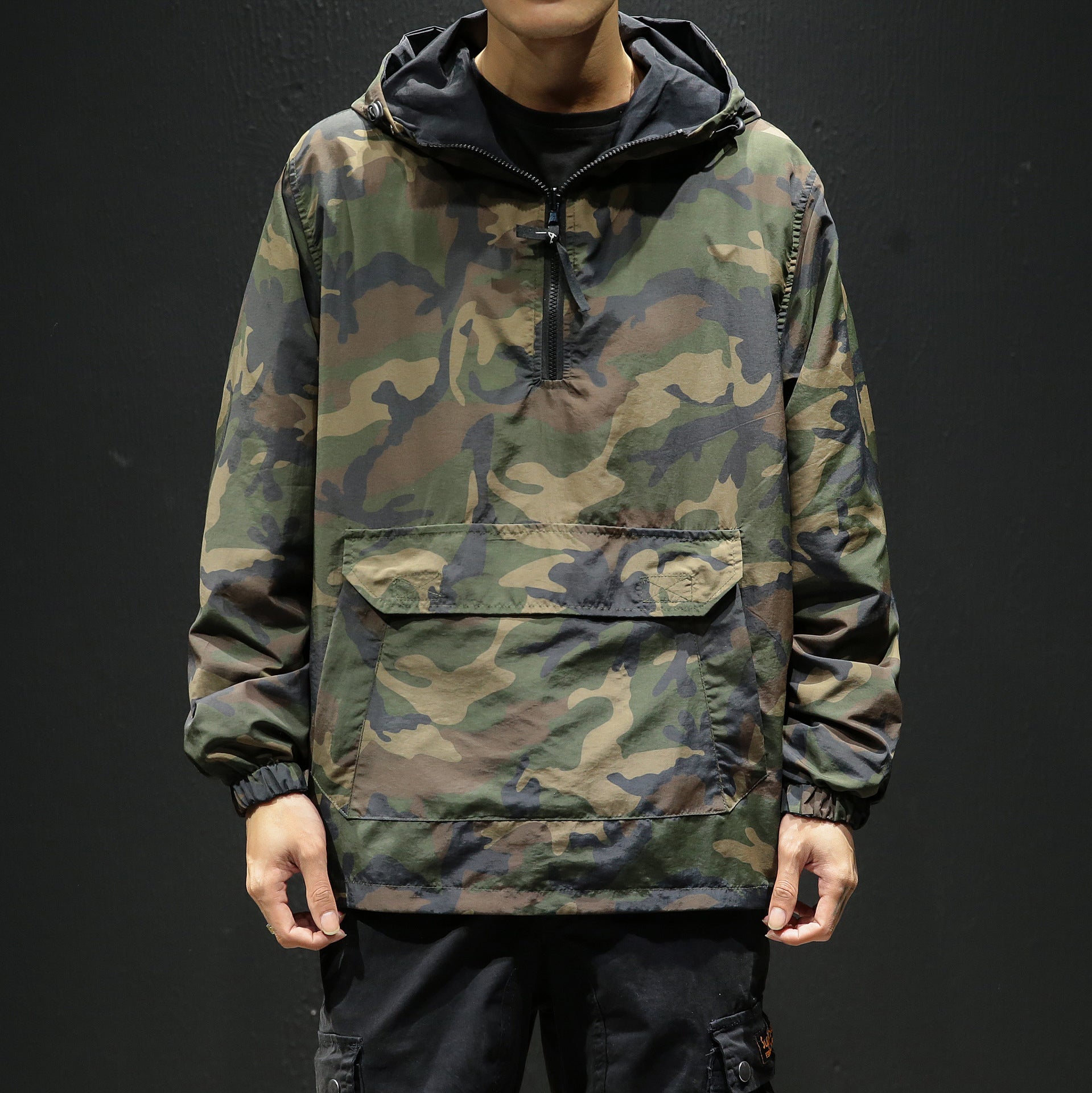 Two-sided Camouflage Fashion Hooded Jacket