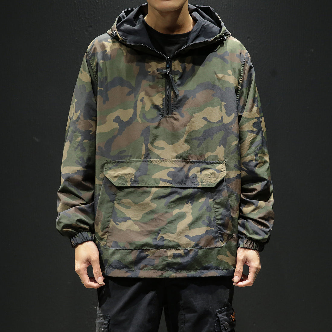 Two-sided Camouflage Fashion Hooded Jacket