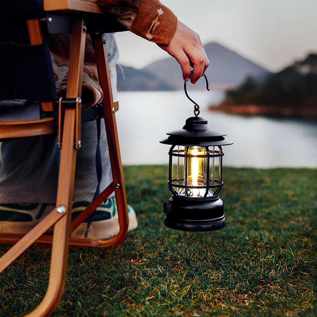 Vintage Rechargeable Outdoor Camping Lantern