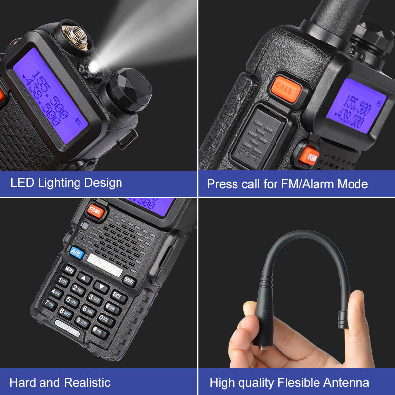 Portable Two Way Radio Walkie Talkie Communication Device