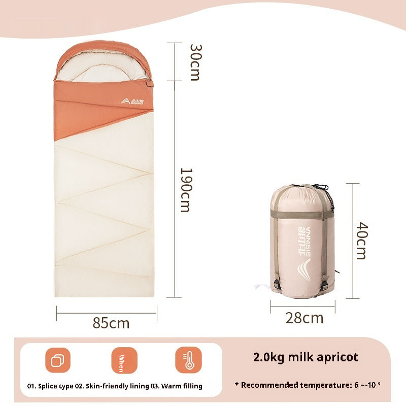 Thickened Warm Outdoor Camping Sleeping Bag