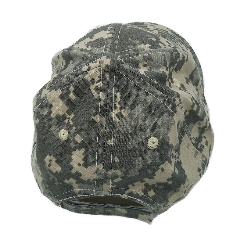 Embroidered Cotton Camouflage Baseball Cap Adjustable Outdoor Hat