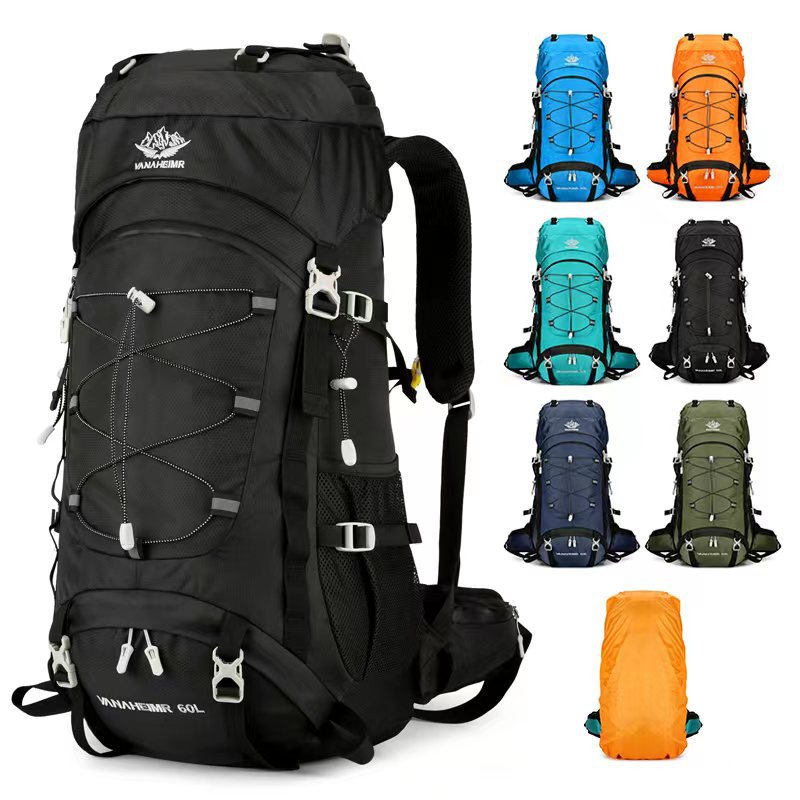 60L Large-Capacity Outdoor Hiking Backpack