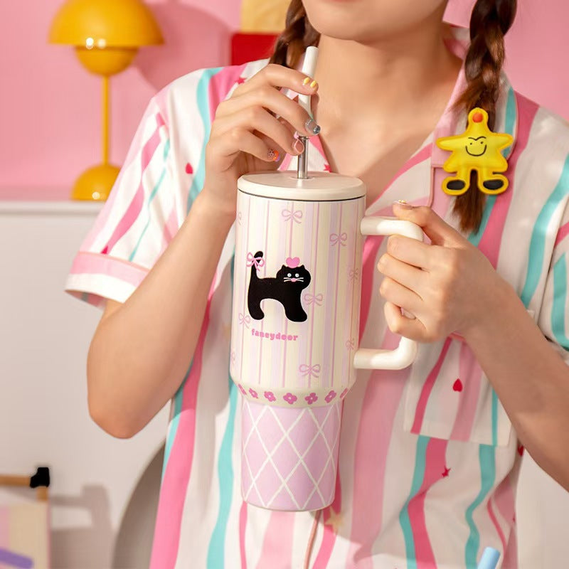 Ton Large Ice Cup Straw Insulated Mug