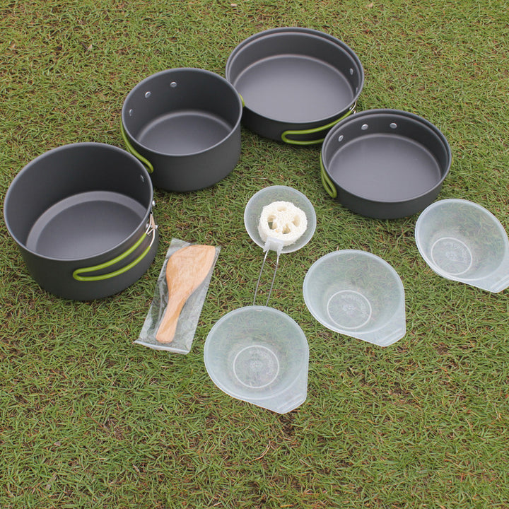 Portable Non-Stick Camping Cookware Set for 2-3