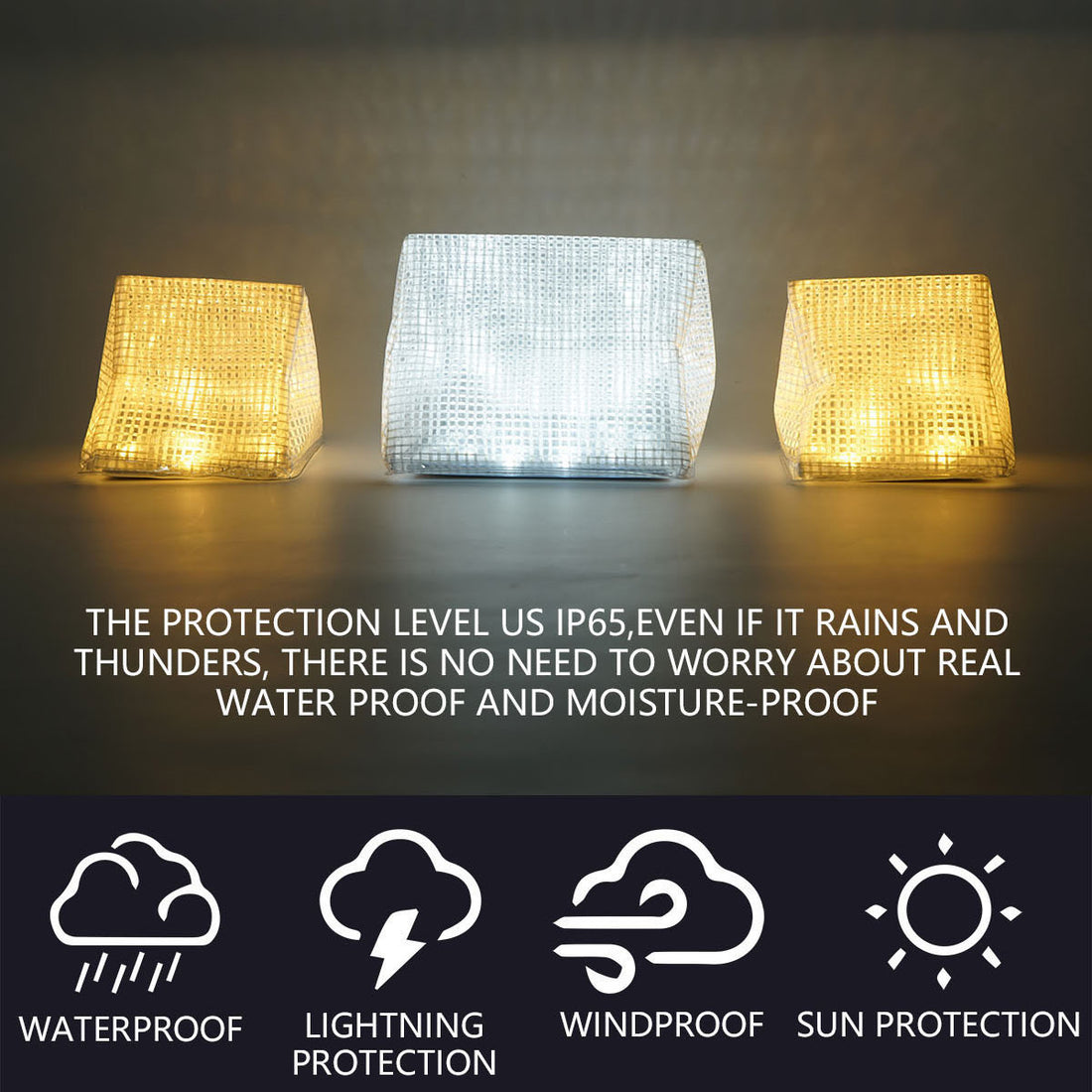 Waterproof Folding Solar Triangle Camping Lantern