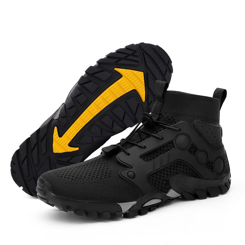 Men's Large-Size Lightweight High-Top Hiking Shoes