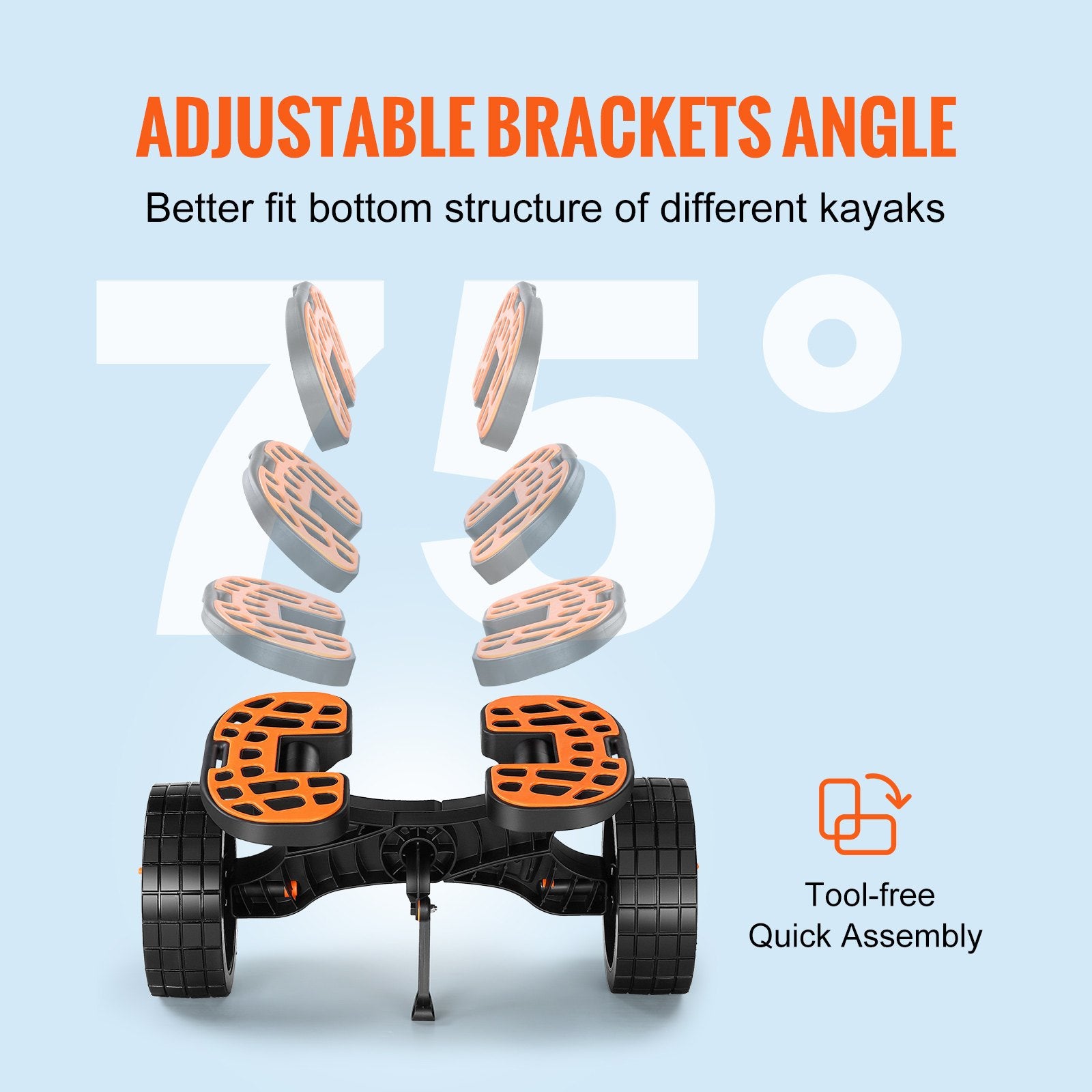 Heavy Duty Kayak Cart 320Lb Canoe Trolley Transport System
