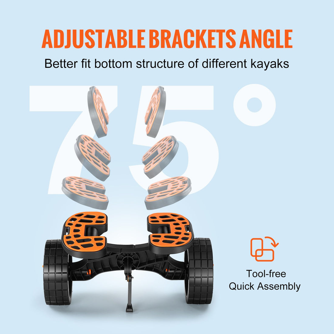 Heavy Duty Kayak Cart 320Lb Canoe Trolley Transport System