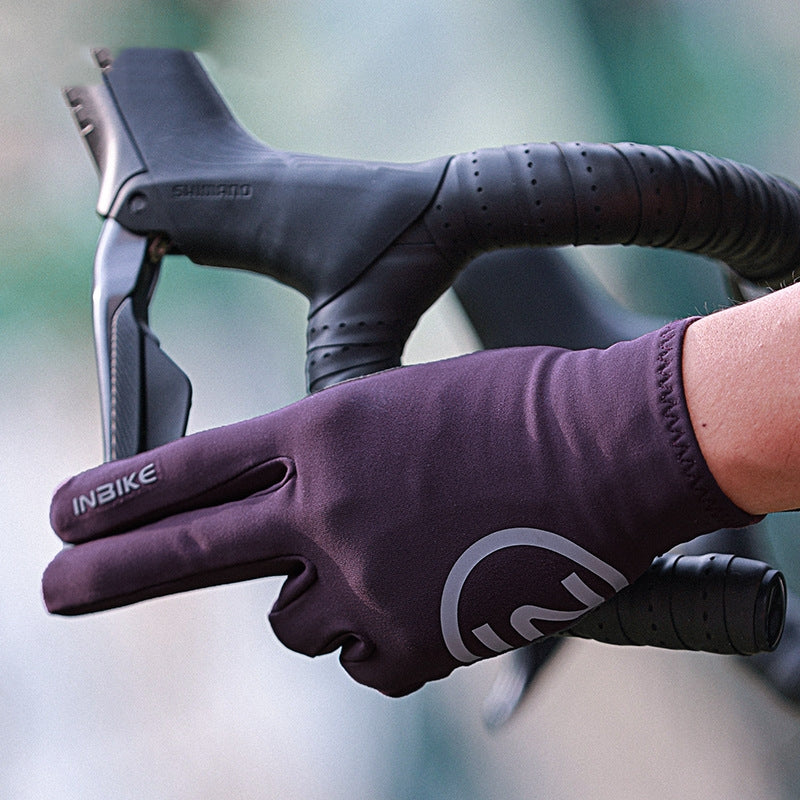Fleece-Lined Full-Finger Riding Gloves with Touchscreen
