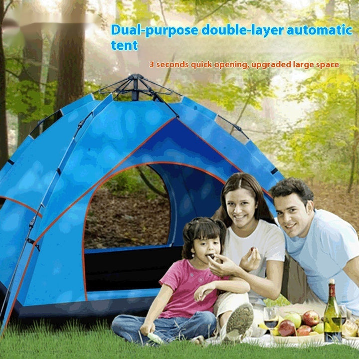 Double-Layer 3-4 Person Oxford Camping Tent