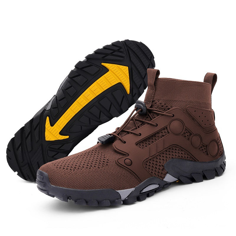 Men's Large-Size Lightweight High-Top Hiking Shoes