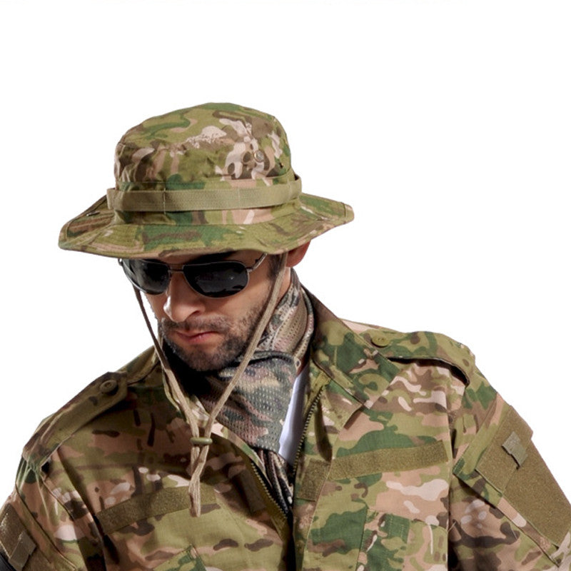 Battle Camouflage Boonie Fisherman Hat Outdoor Sun Protection Cap