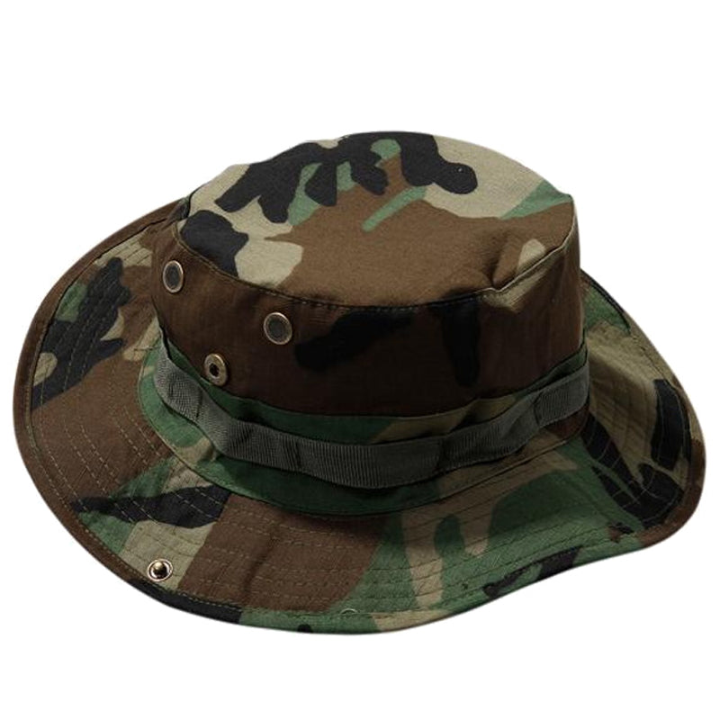 Battle Camouflage Boonie Fisherman Hat Outdoor Sun Protection Cap