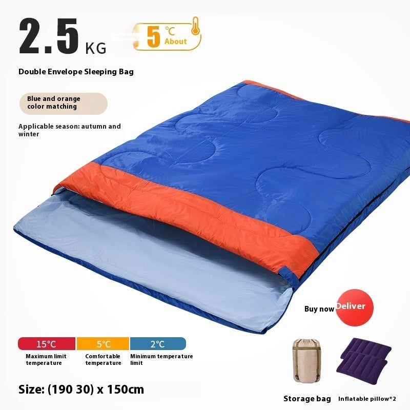 Thickened Double Outdoor Camping Sleeping Bag