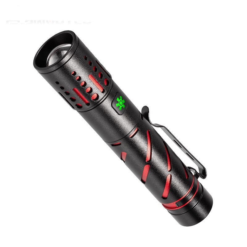 Rechargeable LED Zoom Long-Range Flashlight