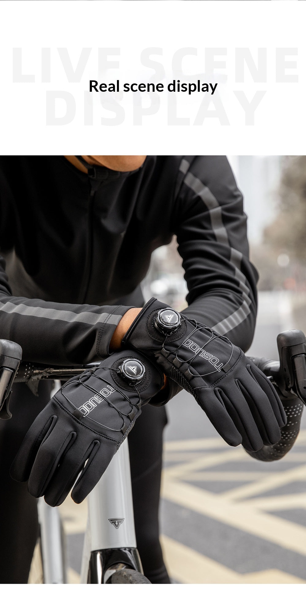 Warm Windproof Long-Finger Cycling Gloves