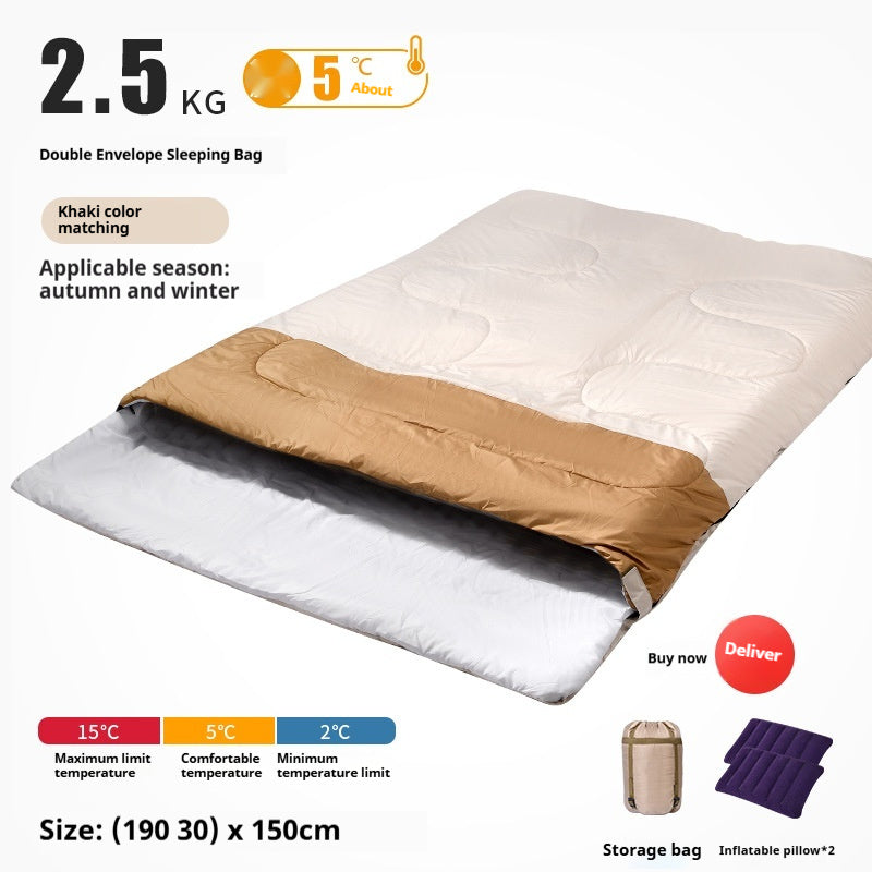 Thickened Double Outdoor Camping Sleeping Bag