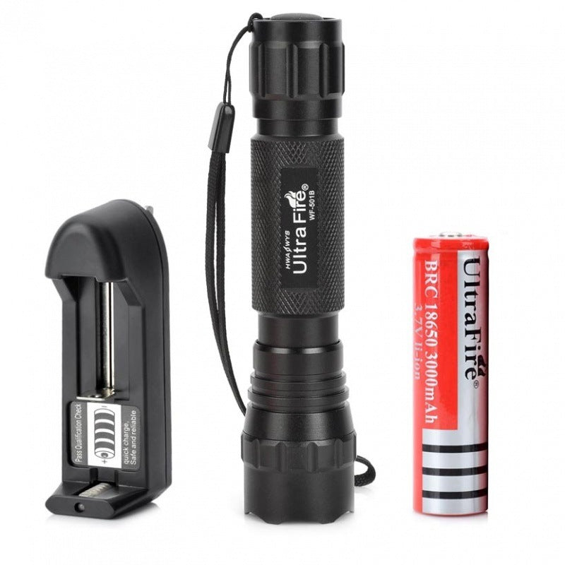 High-Power LED Rechargeable Long-Range Flashlight