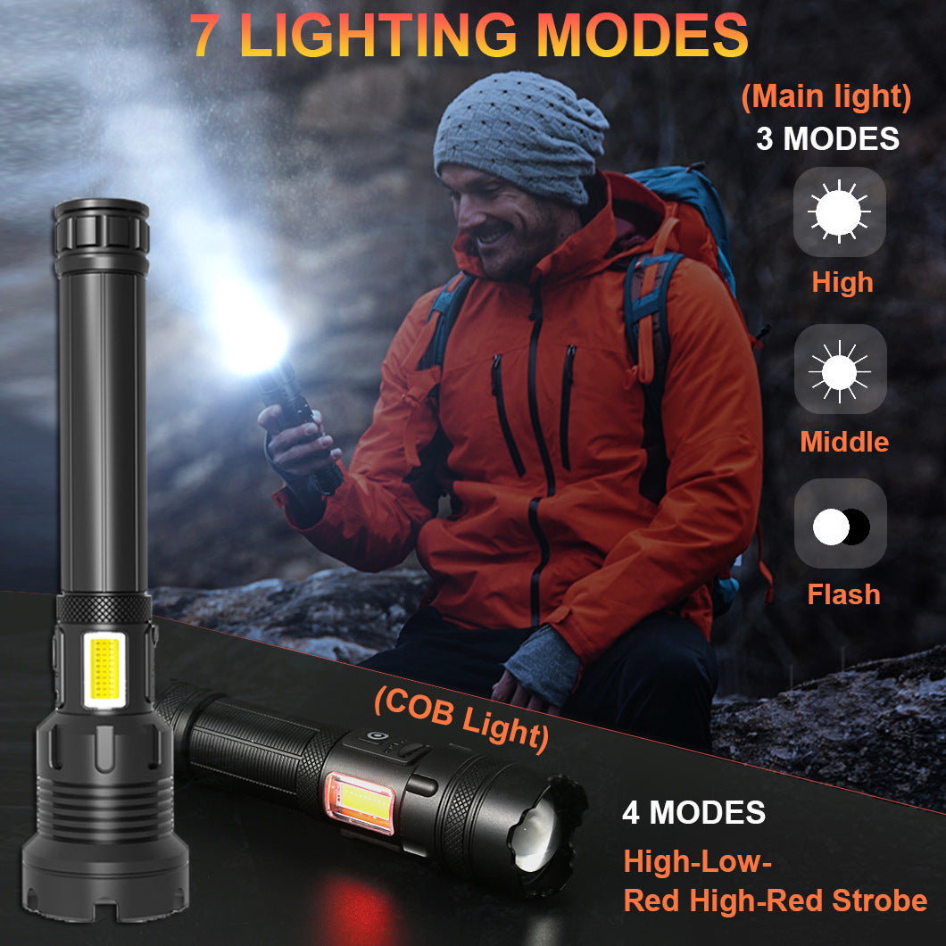 Rechargeable High-Power Outdoor Emergency Flashlight
