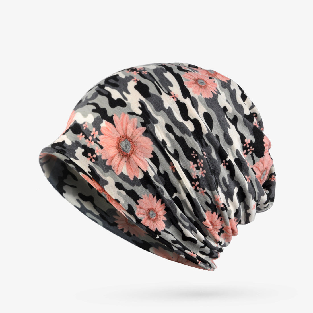 Flower Camouflage Bib Head Hat Ladies Thin