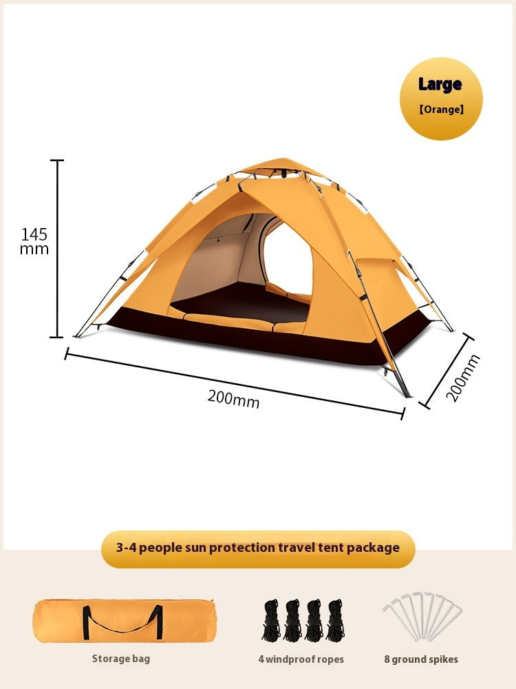 Double-Layer 3-4 Person Oxford Camping Tent