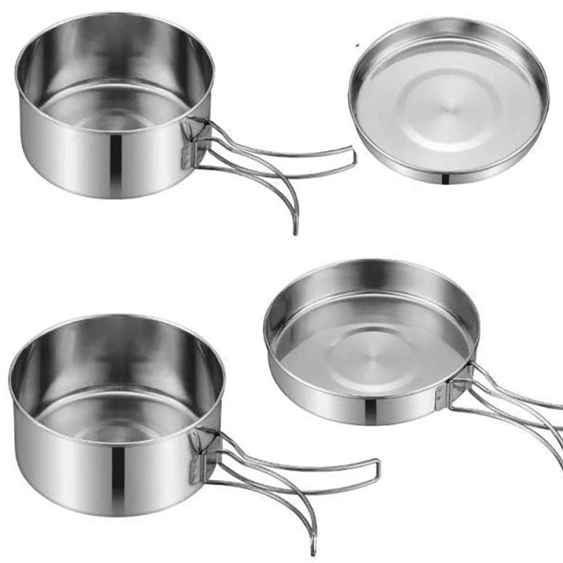 Outdoor Stainless Steel Portable Camping Cookware Set