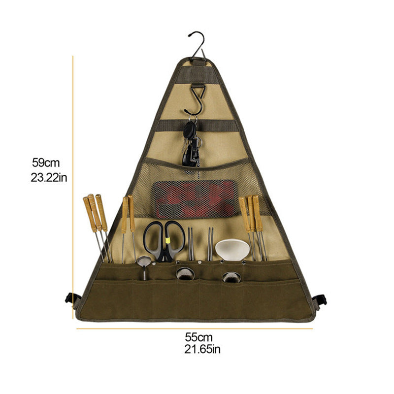 Foldable Outdoor Camping Tableware Set with Bag