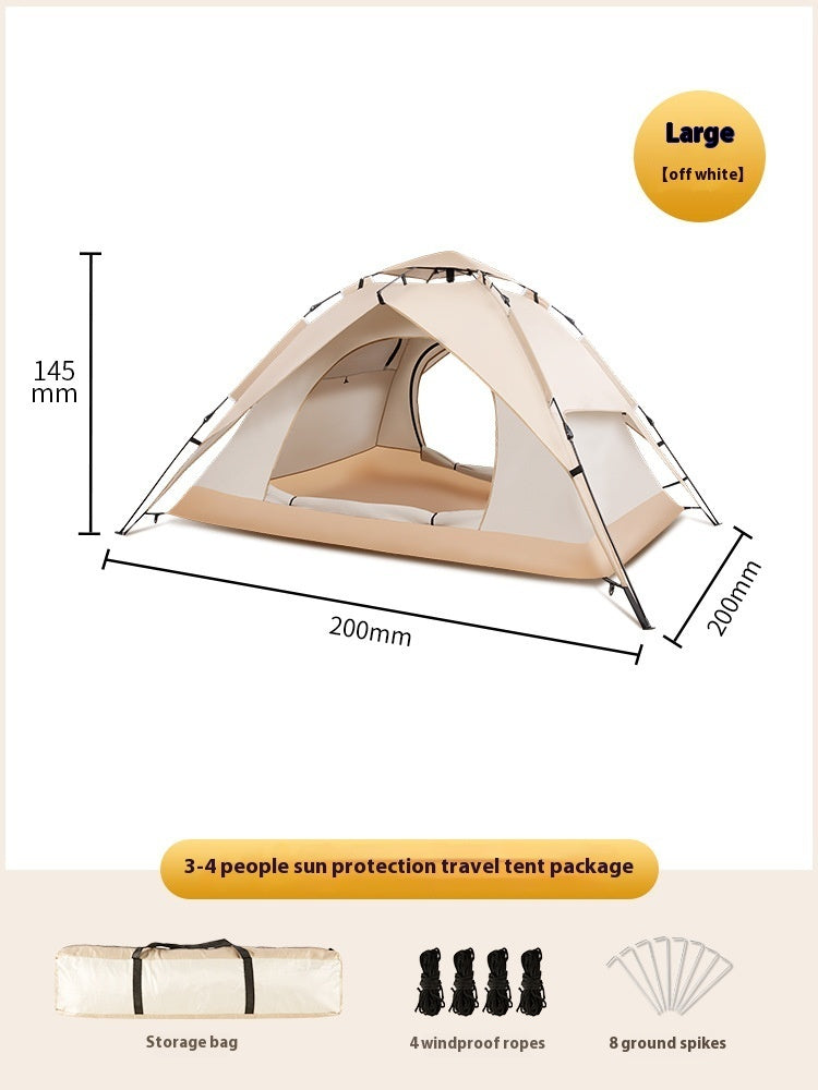 Double-Layer 3-4 Person Oxford Camping Tent
