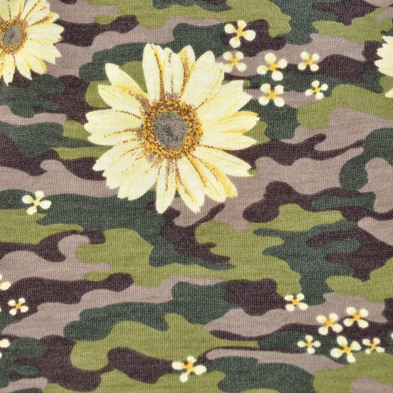 Flower Camouflage Bib Head Hat Ladies Thin