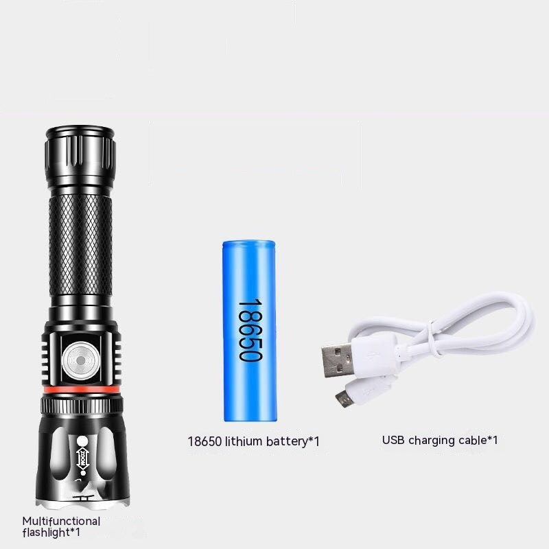 Telescopic T6 High-Power Outdoor Flashlight